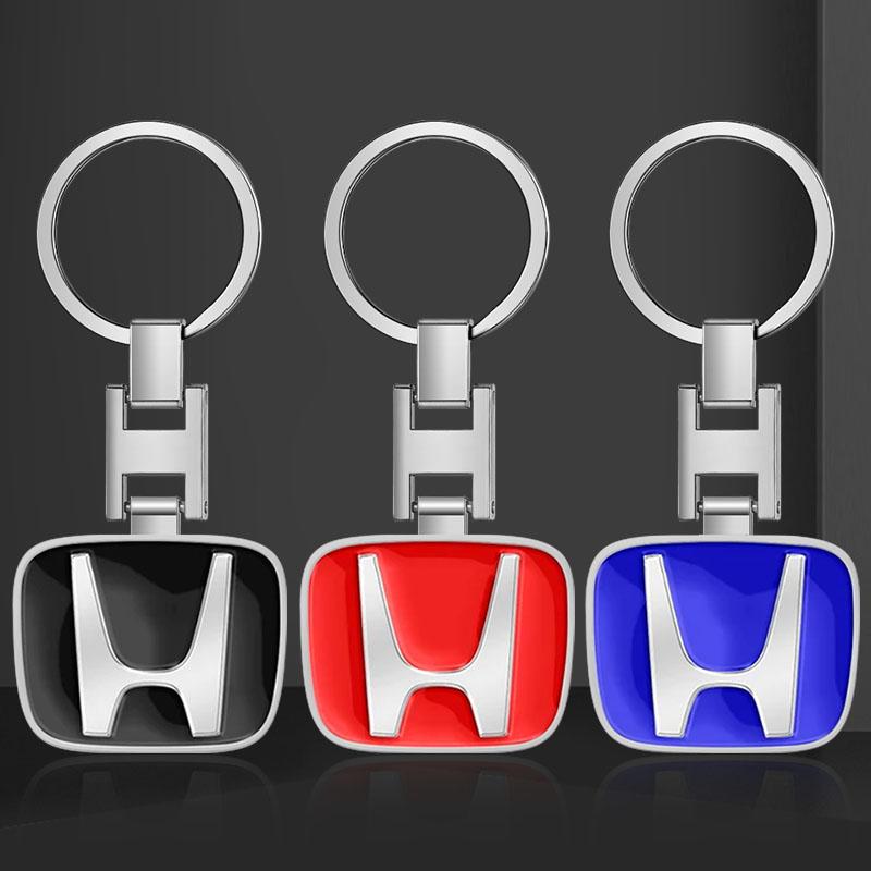 Car Keychain Car Emblem Gift with Key Ring Auto Accessories for Honda Mugen Power TypeR Jazz City Civic Inspire Accord FIT HRV CRV Odyssey Jade