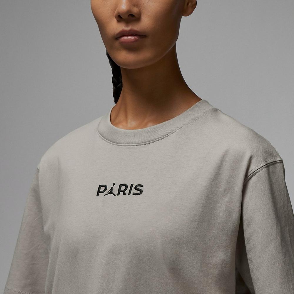 Jordan Embroidered Logo Solid Color Casual Sport Crew Neck Short Sleeve T-Shirt Women Tops Gray DZ3261-230