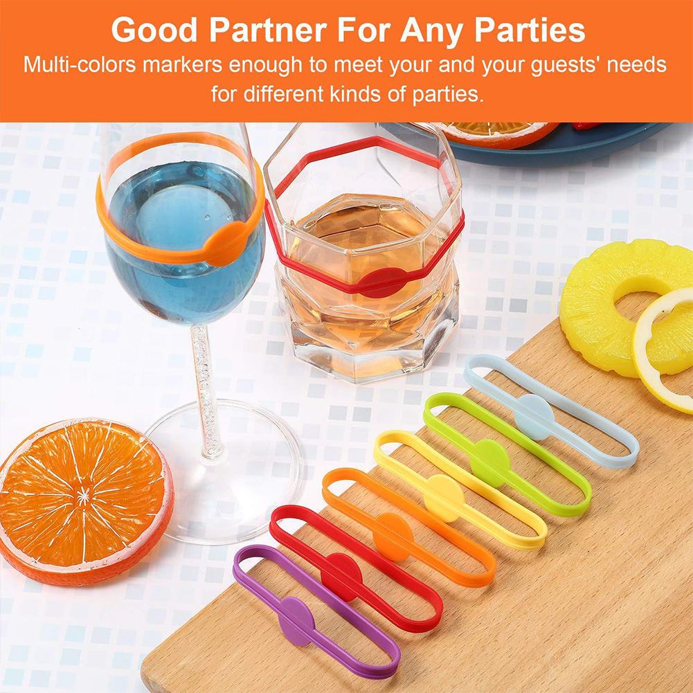 Buy Drink Marker Wine Glass Silicone Strip Tag Marker at affordable