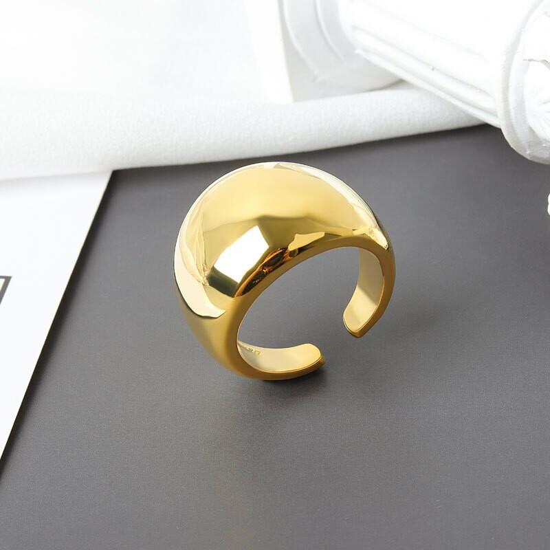 

925 Sterling Silver New Simple Design Chain Twist Rings Ball Retro Distressed Opening Handmade Ring Fashion Fine Jewelry белый