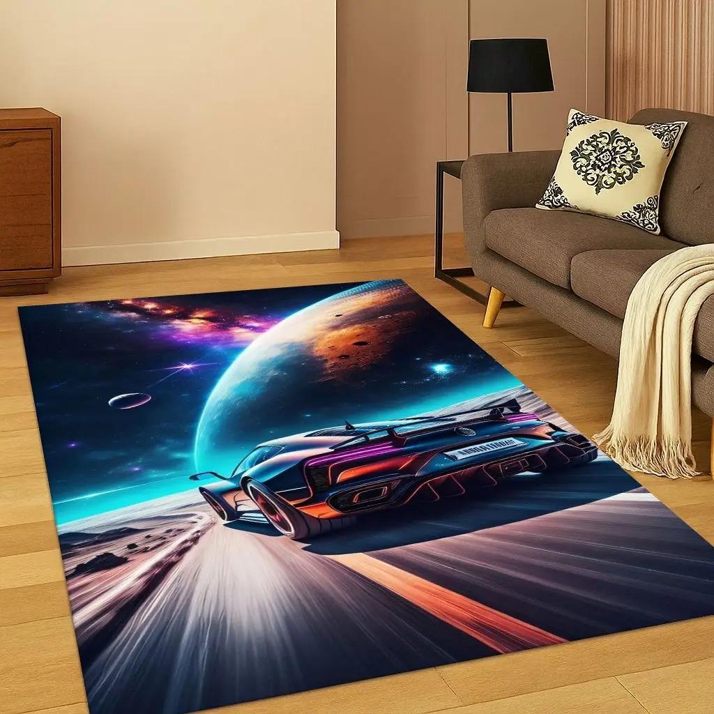 Sports Car Racing Car Carpet Rug for Playroom Living Room Bedroom Home  Kitchen Doormat Decor Bedroom Decor Rugs for Carpets Mat