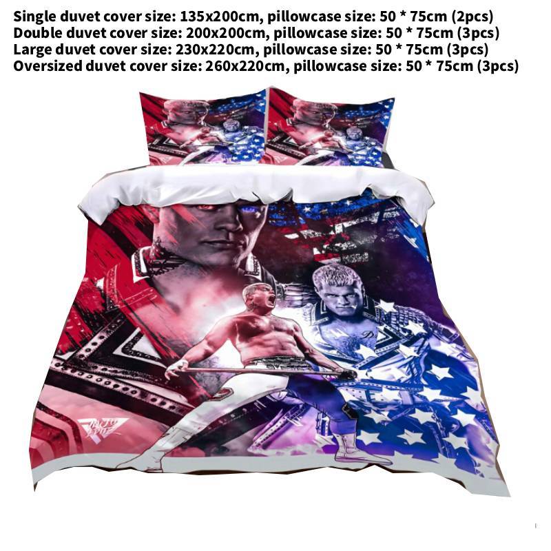 

Rhodes Printed Cody Duvet Cover Pillowcase 3 Piece Set Bedding Daily Bedroom Use 135x200cm