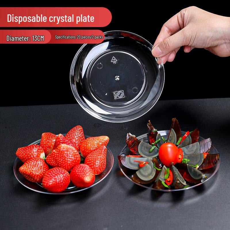 

Disposable Thickened Crystal Clear Round Plates