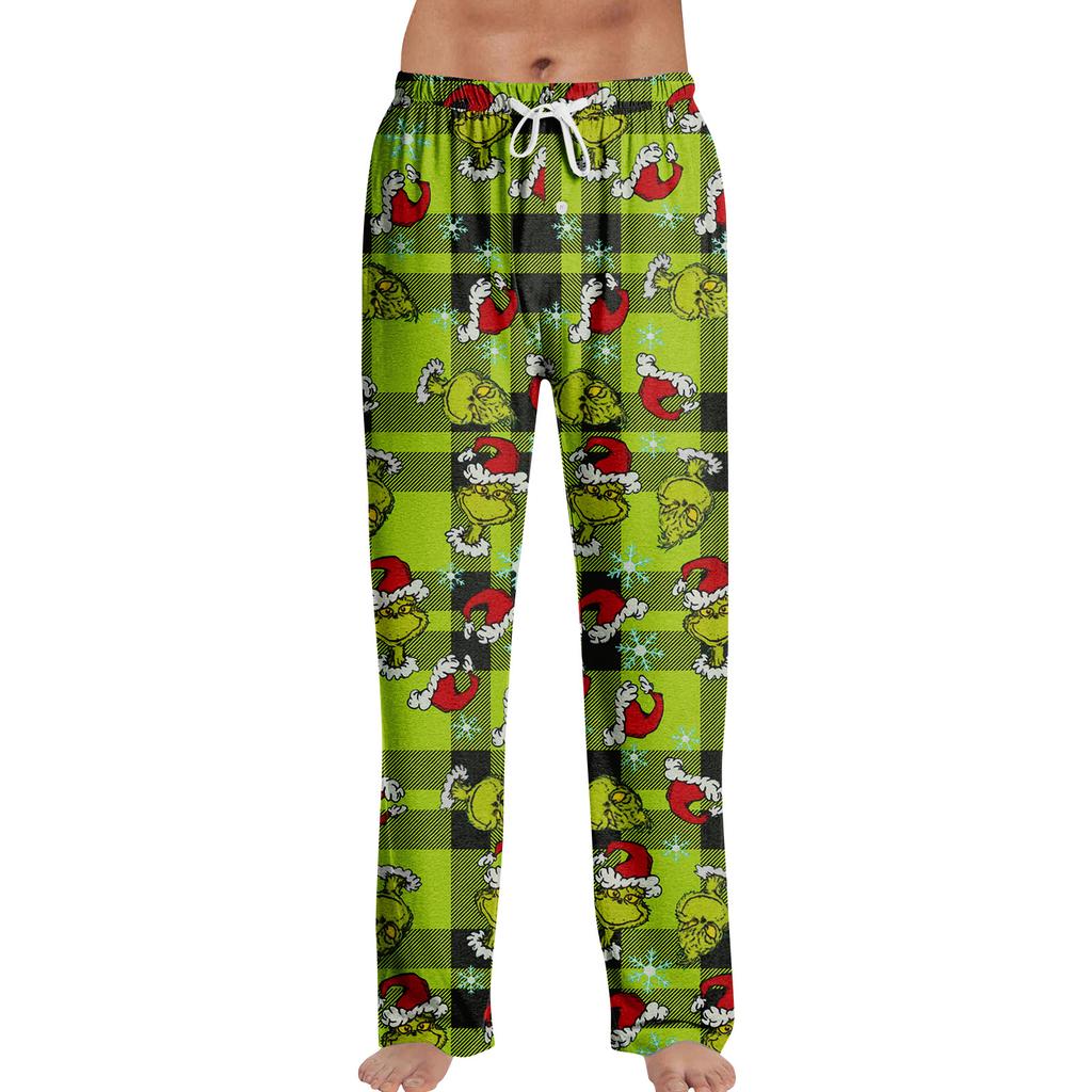 Pyjamasbukser Nattøy Fritidssnor Elastisk midje Bukser Komfortable Rette Yoga Løse Bukser