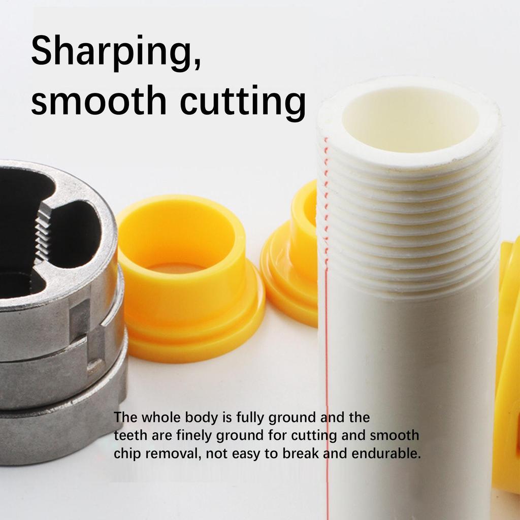 Pipe Threader Kit 1/2 3/4 1 Inch Dies Pipe Threader 4/6 Points Water Pipe Internal Thread Opener Manual Plumbing Threading Tool