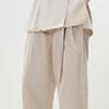 LESS 2025 Summer Cotton Straight-Leg Cropped Trousers