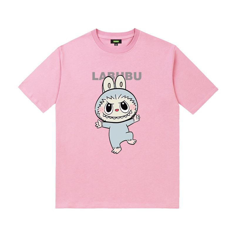 Labubu printed short-sleeved T-shirt men's and women's round neck top