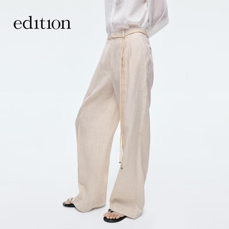Edition Women's Linen Casual Straight-Leg Trousers