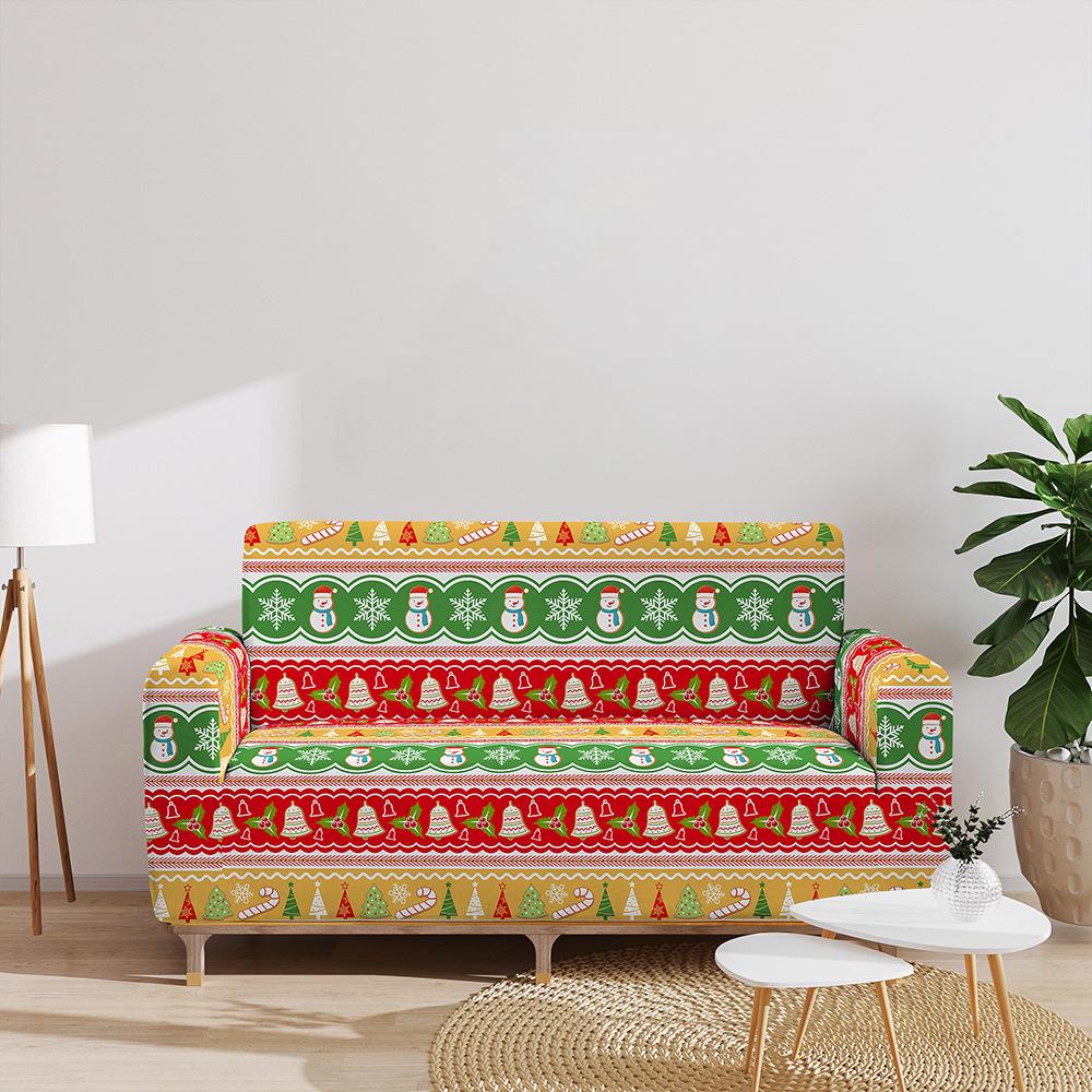 Elastic Sofa Cover Red Christmas All-Inclusive Three-Seat Sofa Cover Furniture Protective Cover 90 * 140cm one seat