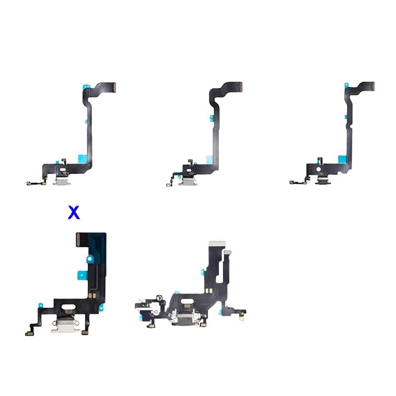 Mobile Phone Repair Flex Cables for iPhone 7 8 Plus X XR XS Max 11 12 13 15 Pro Max Includes Charging Port Audio Dock Connector