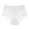 Women's Ice Silk Underwear Summer Breathable Mesh Lace Panties High Elastic Mid Waist Plus Size 3pcs