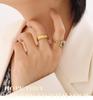 Elegant Gold-Plated Water Drop Earrings for Women - Titanium Steel, Niche Design, Colorfast Jewelry