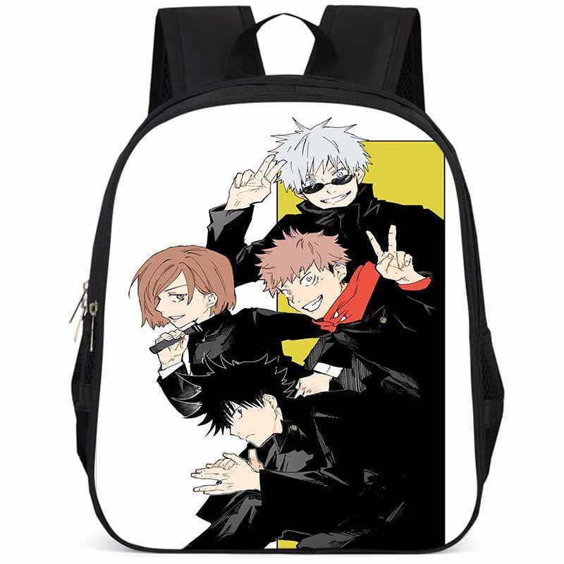 Durable Large Capacity 15 Inch Jujutsu Kaisen Backpack For Kids Lightweight Oxford Cloth School Bag