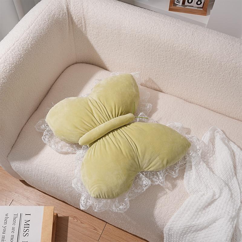 Elegant Butterfly Lumbar Pillow With Plush Cover For Bedroom And Living Room Decor