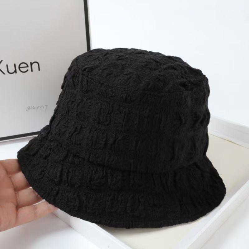 Hat women's summer new outdoor bucket hat sunscreen sunshade sun hat women's striped fashion sun hat