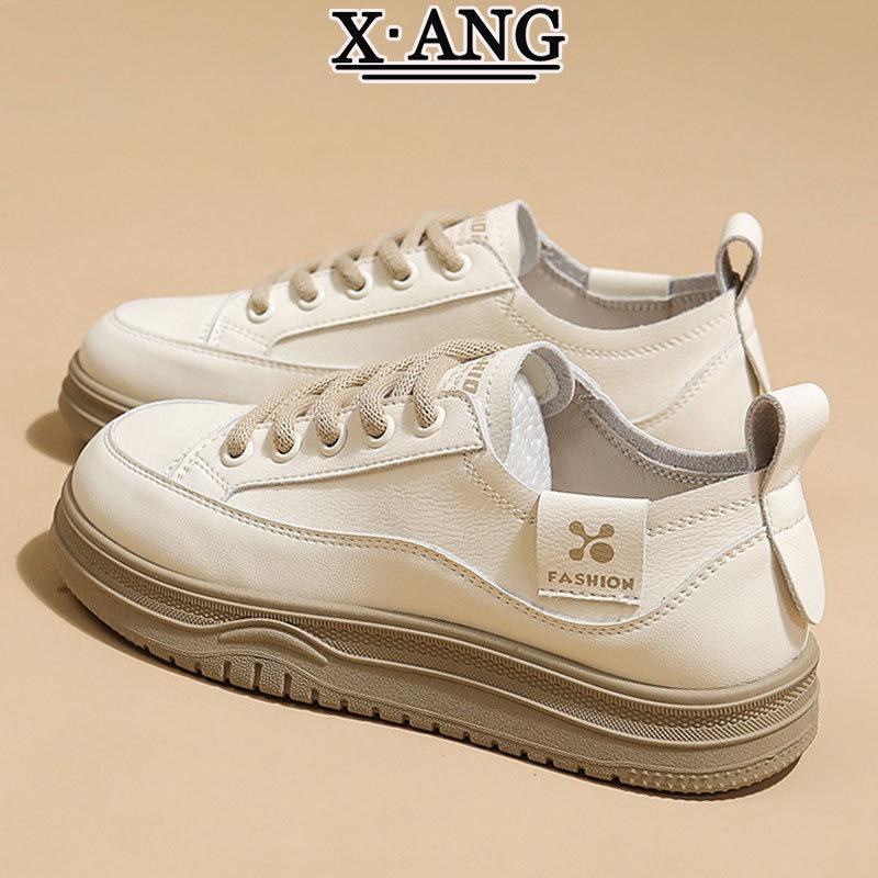 Leather soft-soled white shoes children's spring new versatile lightweight single shoes casual sports shoes board shoes
