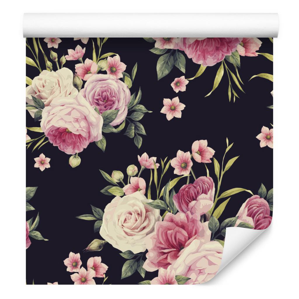 Wallpaper Colors of Roses for the living room and bedroom 50x1000