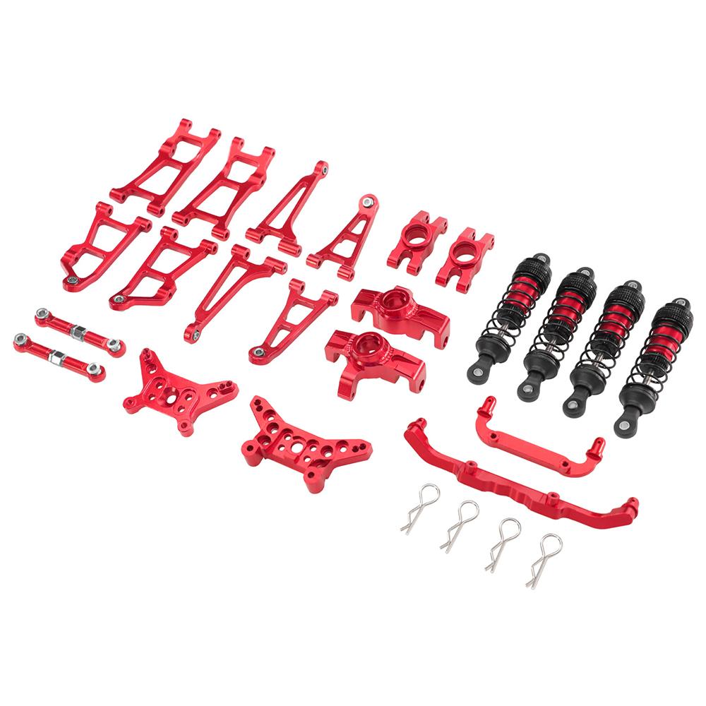 Upgraded Metal Parts Arm Steering Cup Shock Absorber Bracket Body Pillar Shock Absorber Kit Set for MJX 14211 1/14 RC Car