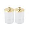 1/2/3pcs Cotton Swab Ball Pad Holder 10 Oz Qtip Apothecary Jar Clear Storage Box Makeup Organizer, Bathroom Containers Dispenser