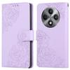 For Oppo Reno12 F 5G/4G Case Rose Flower PU Leather Wallet Phone Cover with 3 Card Slots