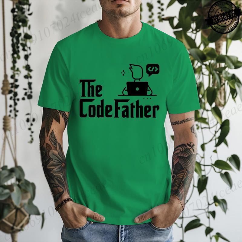 The Codefather Shirt Computer Teacher TShirts Coding Shirt Gift for Coder Computer Programmer Engineer TShirts for Men