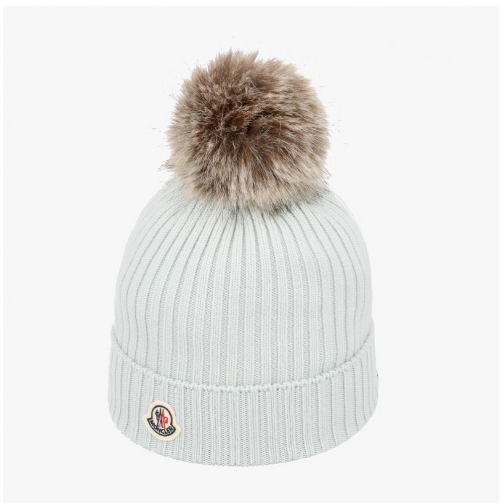 Moncler Pompom Beanie Logo Patch 3b00007 A9327 91z
