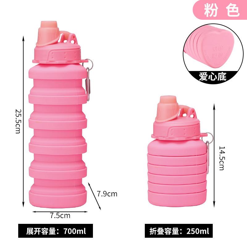 

Outdoor silicone folding cup, portable retractable sports kettle camouflage cup 500ml-1000ml