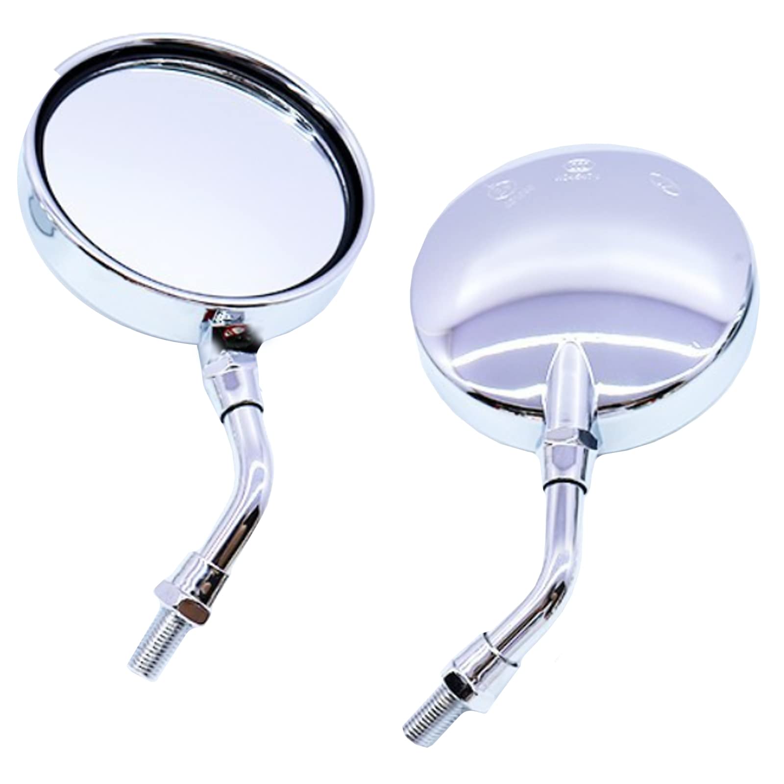 

Universal Z2 Type Round Short Motorcycle Mirrors for Kawasaki Honda Suzuki and Classic 10mm LR Set h&b Zephyr, Magna, Impulse, Motorcycles, Right-Hand