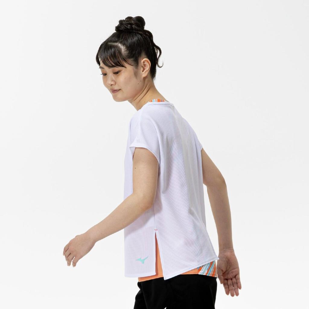 Short Sleeve Game Dynamotion Size M for Club Activities Women's Tennis/Badminton Shirt, Sweat-Wicking, Quick-Drying, Fit, White, (62JAC215),