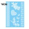Eco-friendly Tattoo Sticker White Lace for Women, Temporary Face Body Skin-friendly Arm, Waterproof Fake Decal Wedding Party Festival Safe Tattoos