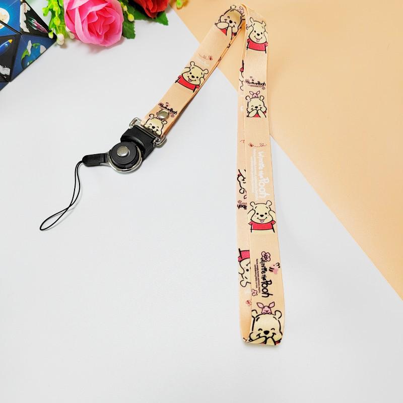 Cartoon Phone & ID Lanyard: Detachable Swivel Strap, Ideal for Work Badge & Phone Case