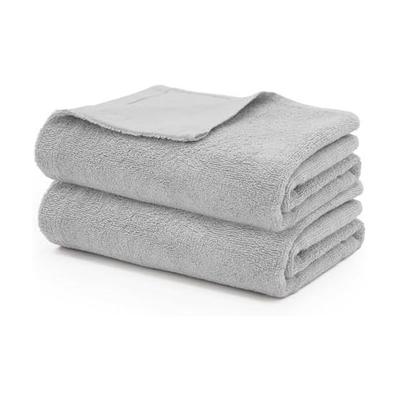 HOSUR Single Sided Pile Bath Towel, 100% Cotton, Absorbent, Quick Drying, Large, Thin, 60*120cm, Set of 2, Portable, Dry Room, Gauze, Cotton, Light,