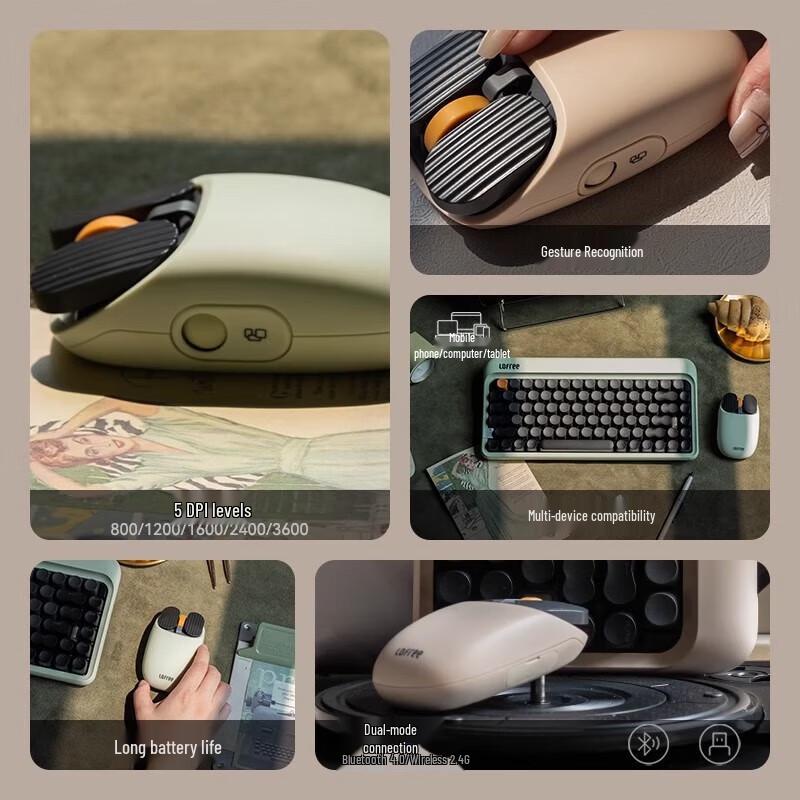 LOFREE 1970S Retro Dual-Mode Wireless Mouse
