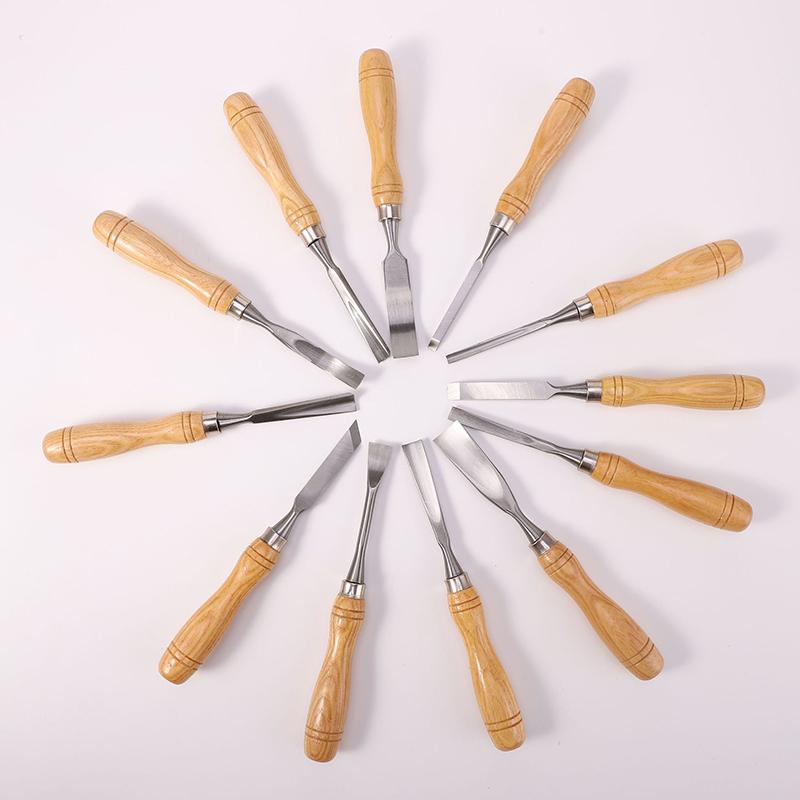 12 STÜCK Holz schnitzset Tragbar Holzbearbeitung Meißel Professionell Langlebig Schreiner Holzstich Messer DIY Schnitzwerkzeug Manuell