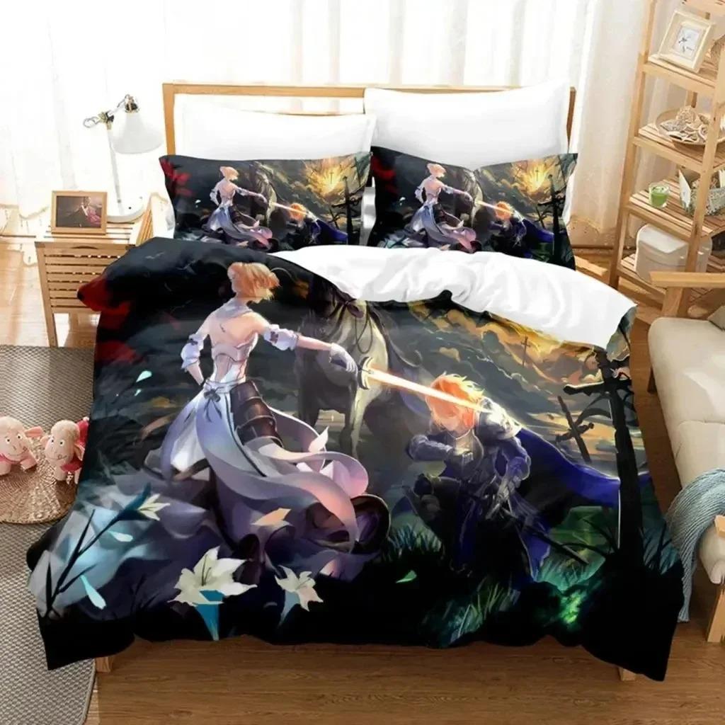 Comforter Anime Fate Extra Saber Nero Bedding Set Bedroom Soft Modern S Comefortable Kids And