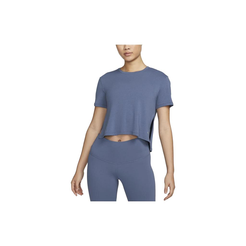 New Nike T Shirts Women's Blue Gray DM7026-491