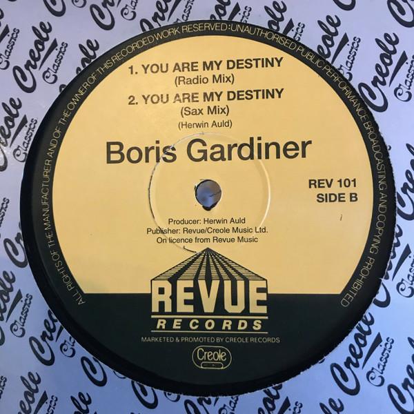 

12inch Record BORIS GARDINER You Are My Destiny REV101 Revue Records UK Reggae Ska Dub Used