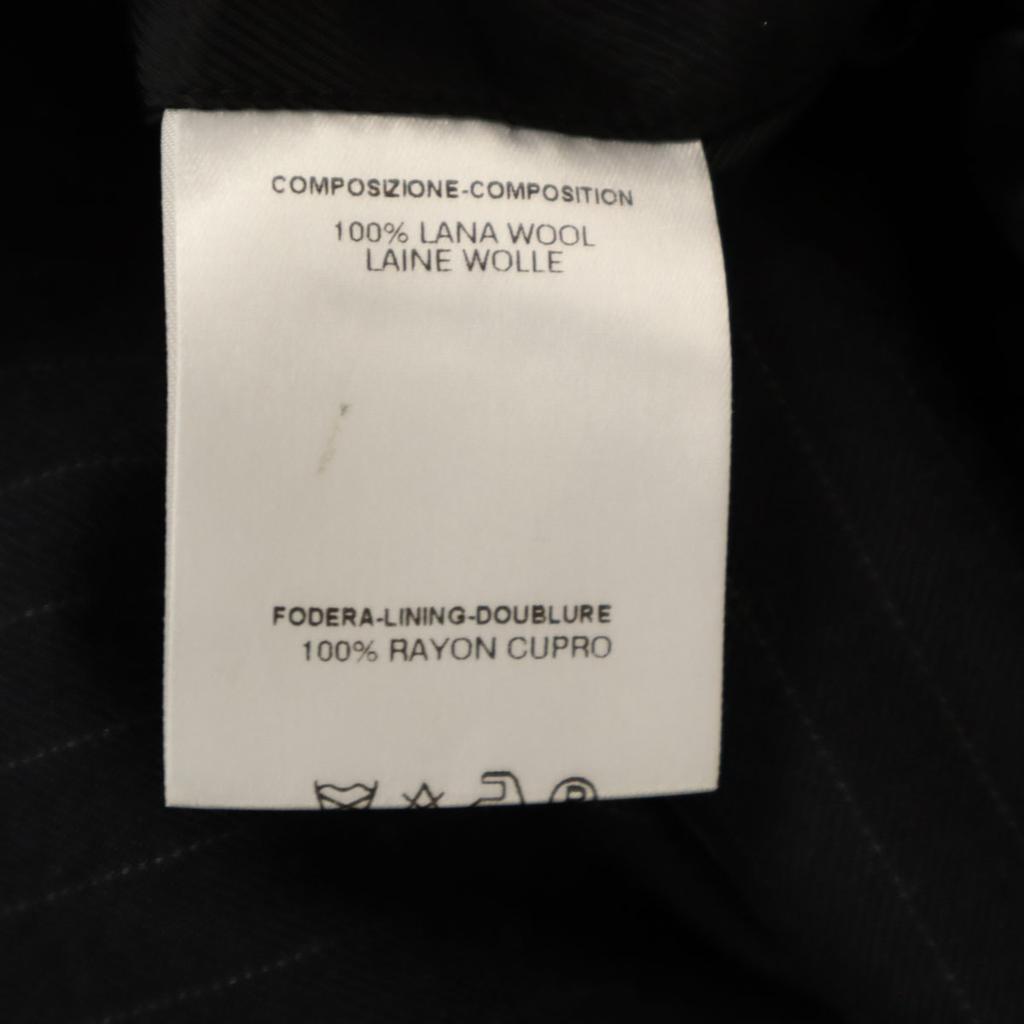 GUCCI Made in Italy Wool Blend Striped Pattern Jacket 38 black Women Used