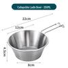 304 Stainless Steel Portable Sherpa Bowl: Multi-purpose, Foldable, Hangable Over Open Flame for Outdoor Camping and BBQ - Soup Cup
