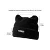 Leisure Fluffy Cat Ears Hat Bear Ears Imitation Mink Wool Knitted Cap Woolen Hat Beanie Winter Hat Outdoor