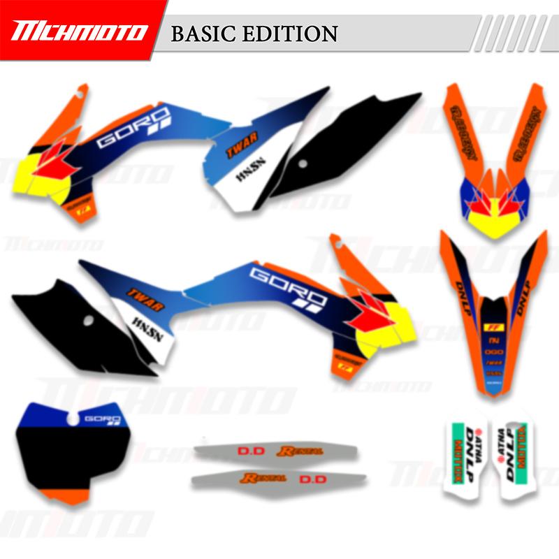 MCHMFG For KTM SX SXF XC XCF 2013 2014 2015 EXC XCW 2014 2015 2016 Motorcycle Graphics Decals Stickers Kits  Number Name