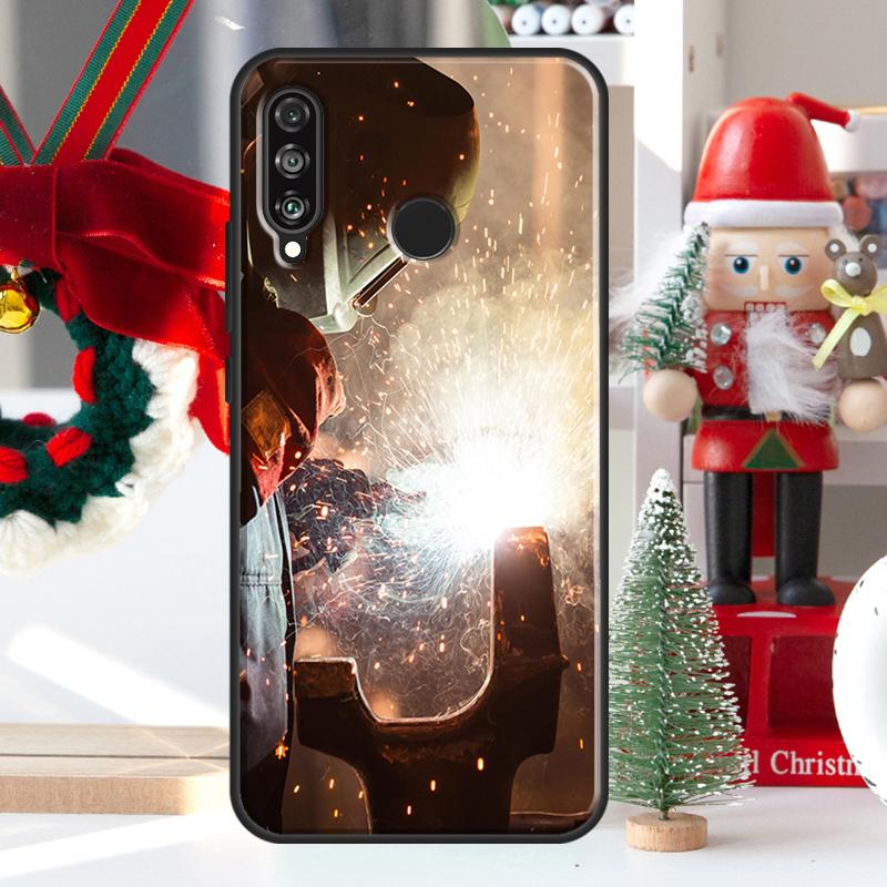 Welder Welding Hot Metal Worker For Huawei Nova 12i 11i 8i 12s Y73 Y72 Y61 Y91 Y90 Y70 Y60 9 10 SE P60 Pro P30 P40 Lite Case