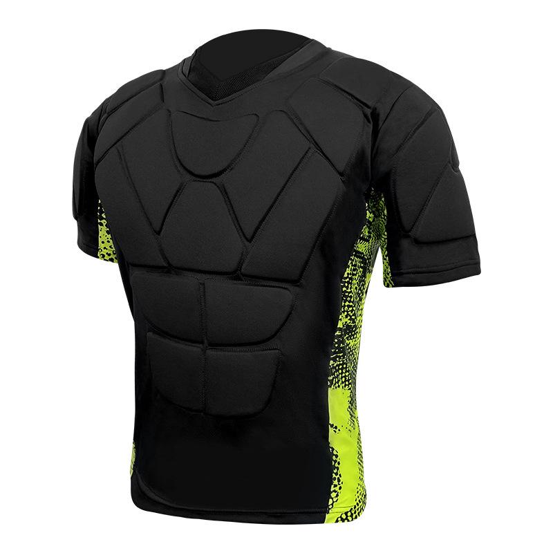 Rugby/Football Anti-collision Protective Gear Set: Padded Pants & Shoulder Pads for Goalkeepers - Tight-fitting, 3D Sports Equipment