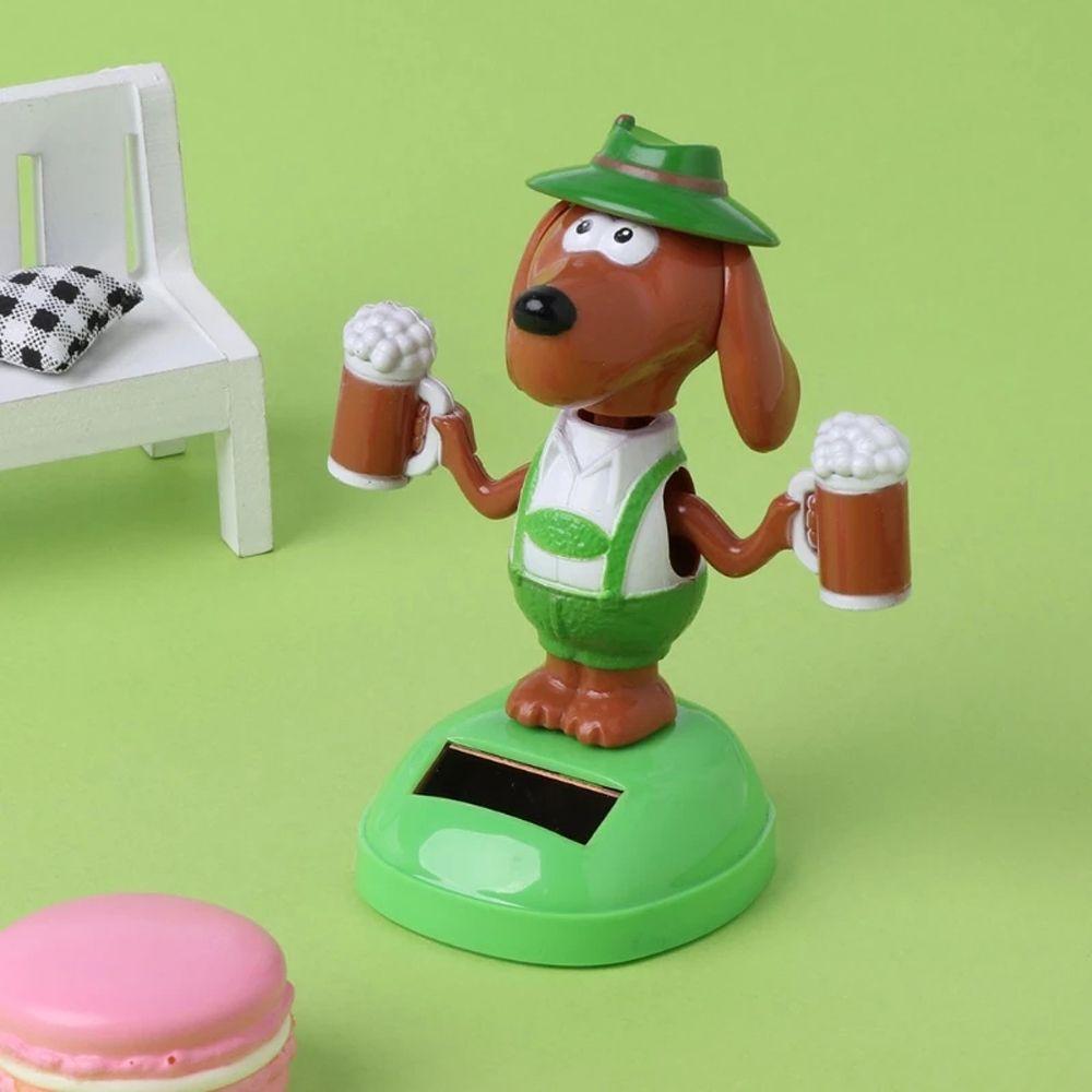 Kids Toys Dashboard Shaking Head Dolls Bobble Head Doll Solar Power Beer Dog Solar Swing Dog