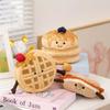 Schattige dessertserie Pluchen speelgoed Gevulde taart, eierpastei, wafel, pannenkoek, macaron, éclair Zachte pop Woondecoratie Cadeau voor kinderen