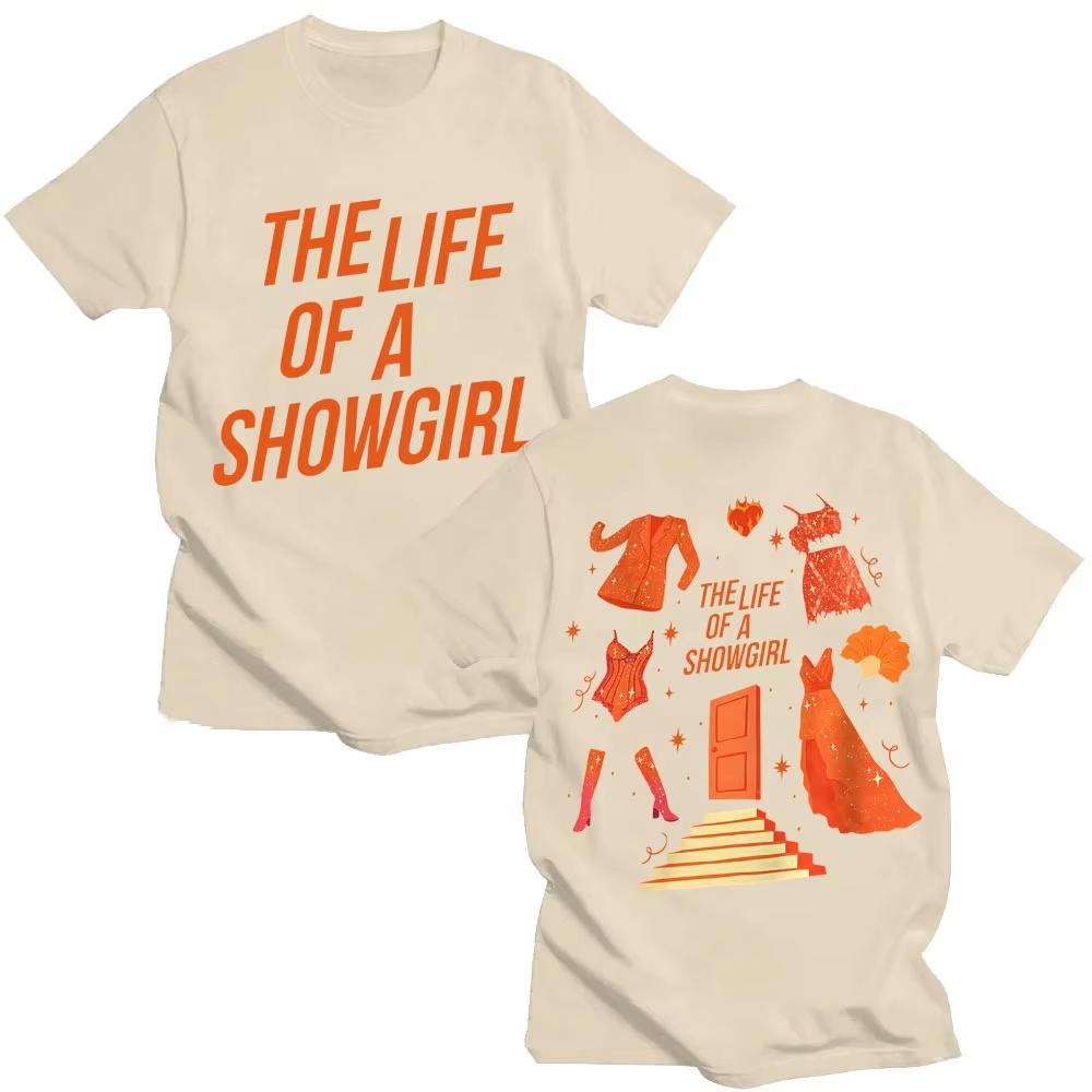 The Life of A Showgirl 2025 New Album T Shirt Men Women New Era Trendy High Quality Short Sleeve Casual Cotton Oversized Tshirts