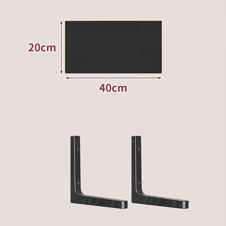 Paint-Free Floating Wall Shelf: Wooden Wall-Mounted Bookshelf and Storage Plank