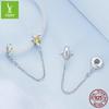 S925 Silver Bee Silicone Positioning Safety Chain, Mori Design Sense Diy Insect Beaded Accessories