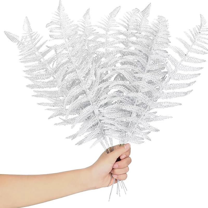 1PC Shiny Surface Decorations Artificial Leaves Romantic Atmosphere Durable DIY Christmas Party Scene Lightweight Wedding 44CM