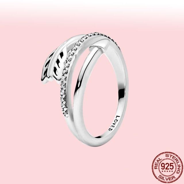 New 100 %925 Sterling Silver Rings Wholesale Popular Flower Lucky Rings For Women Jewelry Making